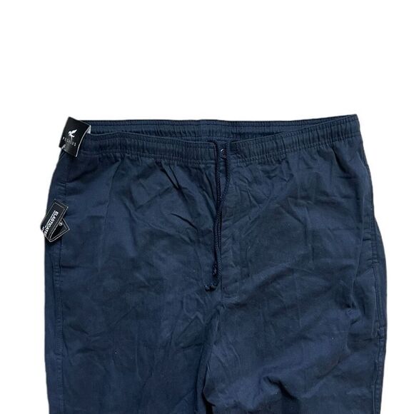 NWT Mens Pegasus Navy Blue Canvas Pull-On Drawstring Chino  Pants - Sz 40 ( L ) - Picture 2 of 3